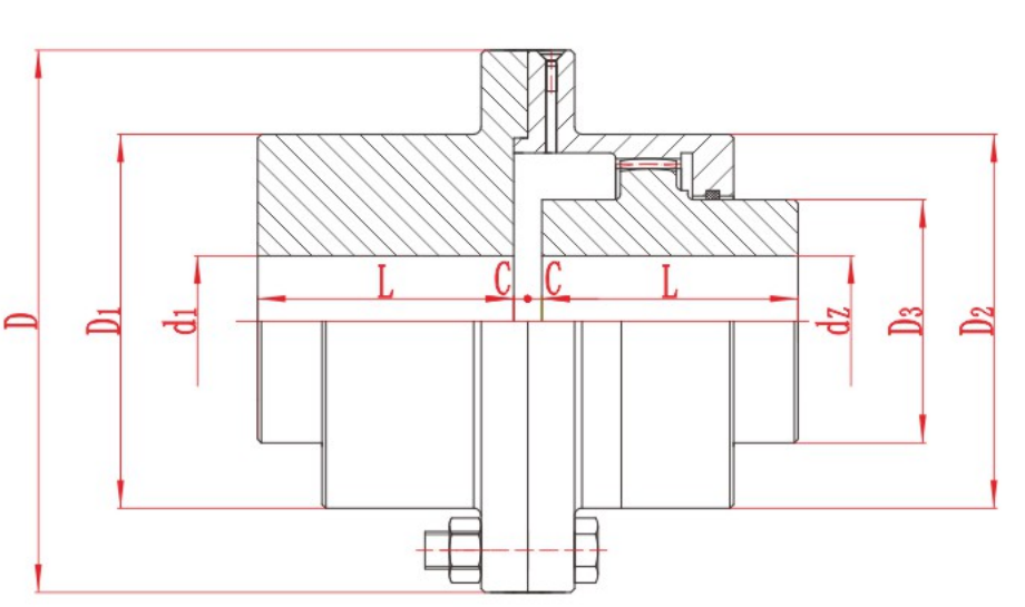 CLZ Gear Coupling assembly drawing